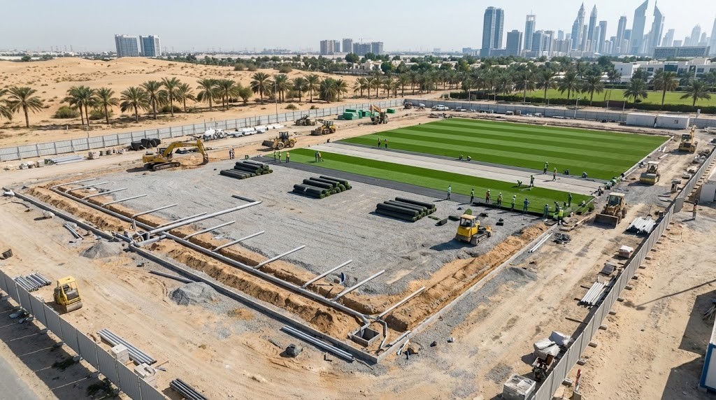 Cost of Building a Sports Field in 2026 – Complete Guide, Prices & Smart Savings 1 Cost of building a sports field in the UAE – Forsan Al Amal Alsarea sports project