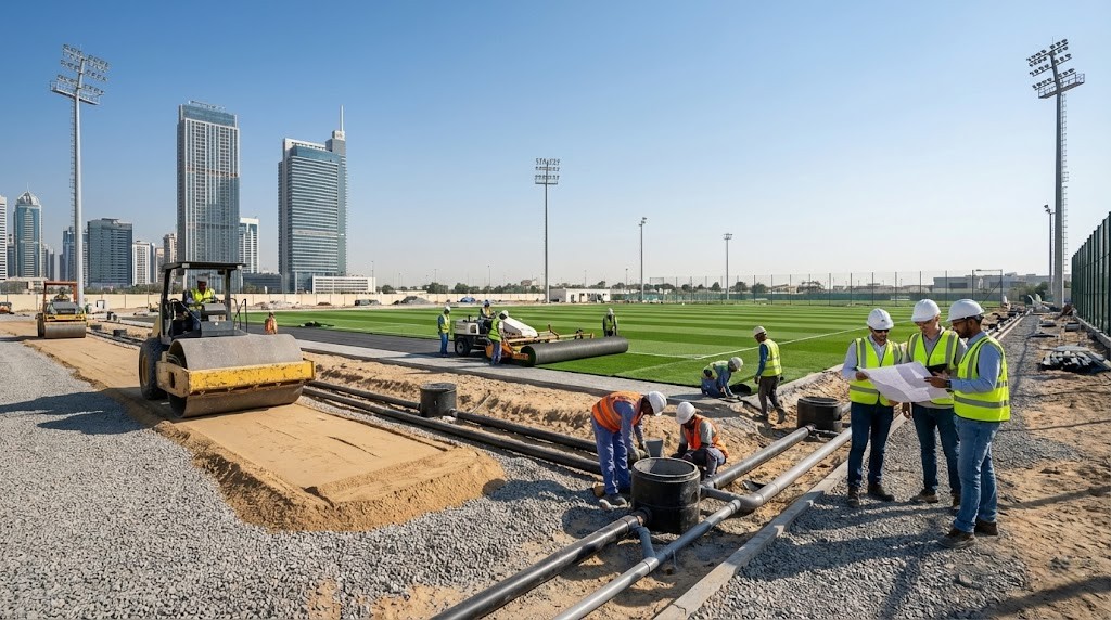 Read more about the article Steps to Build a Professional Sports Field from Start to Finish: 17 Proven Phases for a World Class Result in the UAE