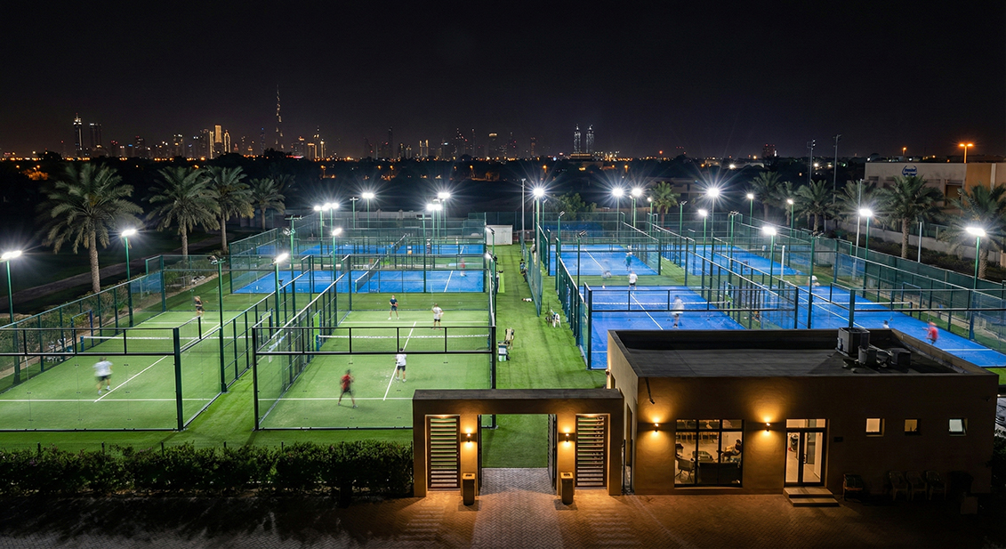 Padel court installation UAE by Forsan Alamal Alsarea